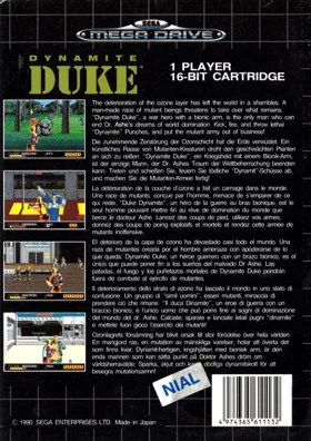 Dynamite Duke (World) (Rev A) box cover back